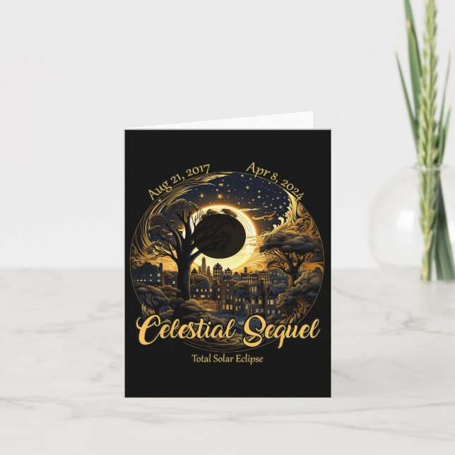Tarjeta Total Eclipse Solar Secuencia Celeste 2017 Totalid (Anverso)