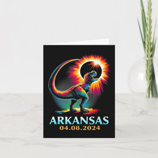 Tarjeta Totalidad De Arkansas Eclipse Solar Total 2024 T R (Anverso)