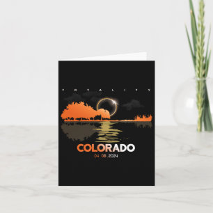 Tarjeta Totalidad de guitarra de eclipse solar colorado