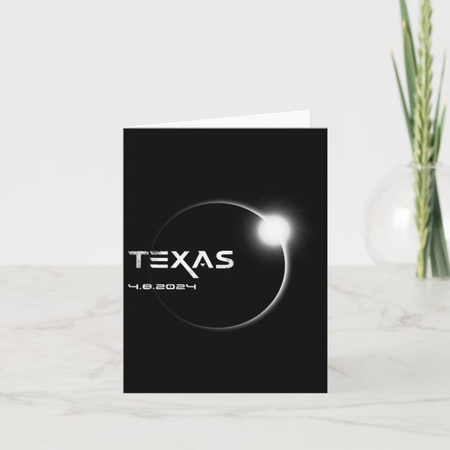Tarjeta Totalidad de Texas 4.08.2024 Eclipse solar total 2 (Anverso)