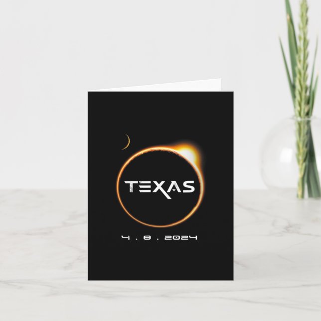 Tarjeta Totalidad de Texas 4.08.2024 Eclipse solar total 2 (Anverso)