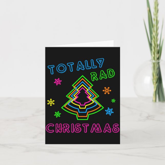 Tarjeta Totally Rad Christmas - 80s Retro Christmas  (Anverso)