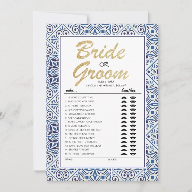 Tarjeta totalmente editable del juego de Novia o N (Anverso)