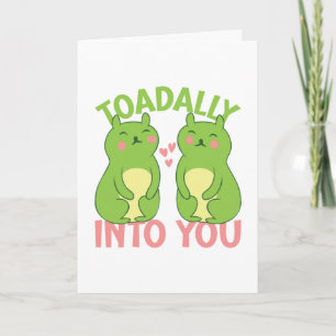 Tarjeta Totalmente En Ti Rana Divertida Día de San Valentí