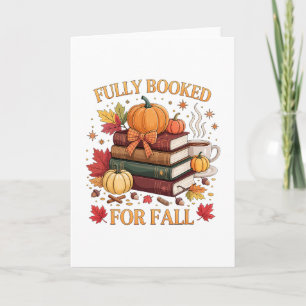 Tarjeta Totalmente Reservado Para Libros De Otoño Calabaza