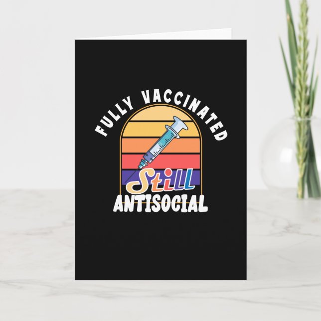 Tarjeta Totalmente vacunado, aún antisocial (Anverso)