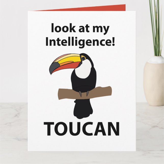 Tarjeta Toucan Bird Cute Funny (Anverso)