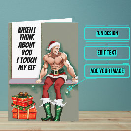 Tarjeta Touch My Elf Funny Navidades Holiday