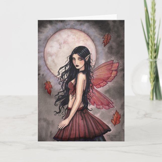 Tarjeta Touch of Autumn Fairy Greeting Card (Anverso)