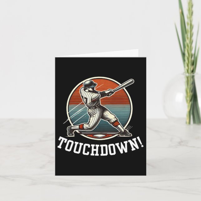 Tarjeta Touchdown Homerun Mezcla Deportiva de Fútbol y Béi (Anverso)