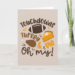 Tarjeta Touchdowns Pavo & Tarta Oh Dios mío