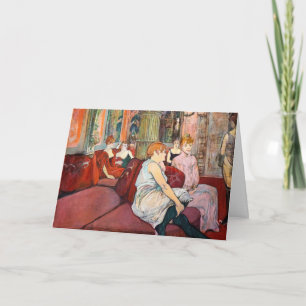 Tarjeta Toulouse-Lautrec - En el Salón, rue des Moulins