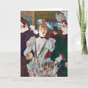 Tarjeta Toulouse-Lautrec - La Goulue llegando al Rouge