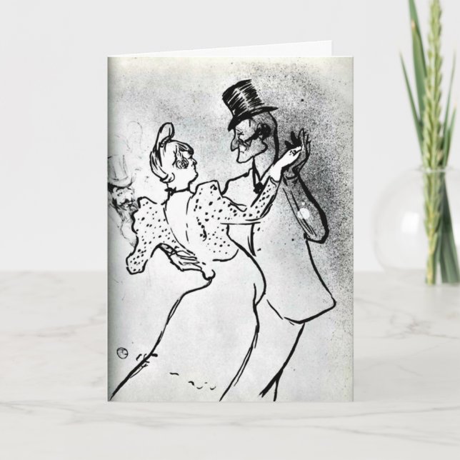 Tarjeta Toulouse-Lautrec: La Goulue y Valentin, Vals (Anverso)