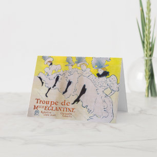 Tarjeta Toulouse-Lautrec - Troupe de Mlle Eglantine