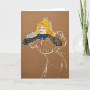 Tarjeta Toulouse-Lautrec - Yvette Guilbert Cantando