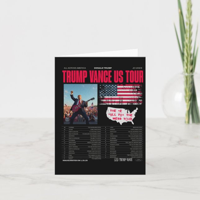 Tarjeta Tour de Trump Vance (Anverso)