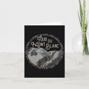Tarjeta Tour Du Mont Blanc Gear Senderismo europeo Souv