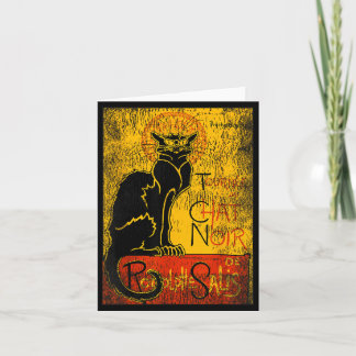 Tarjeta Tour Vintage du Chat Noir Gato Negro Para Hallowee