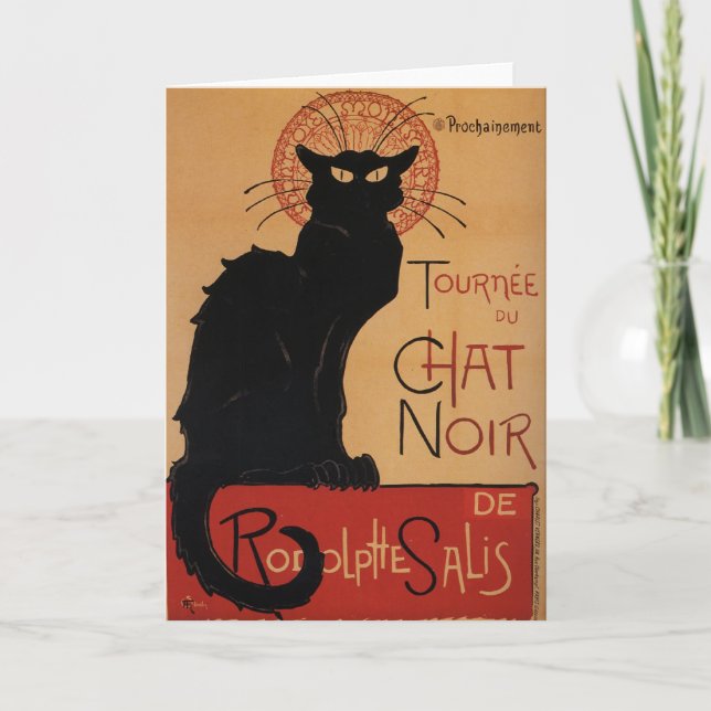 Tarjeta Tournée du Chat Noir, Théophile Steinlen (Anverso)