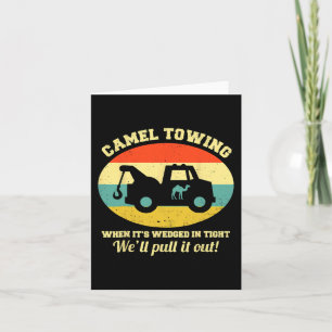 Tarjeta Towing de camello Retro humor adulto divertido dic
