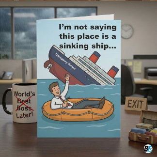 Tarjeta Toxic Workplace Escape Funny Quitting Job Congratu