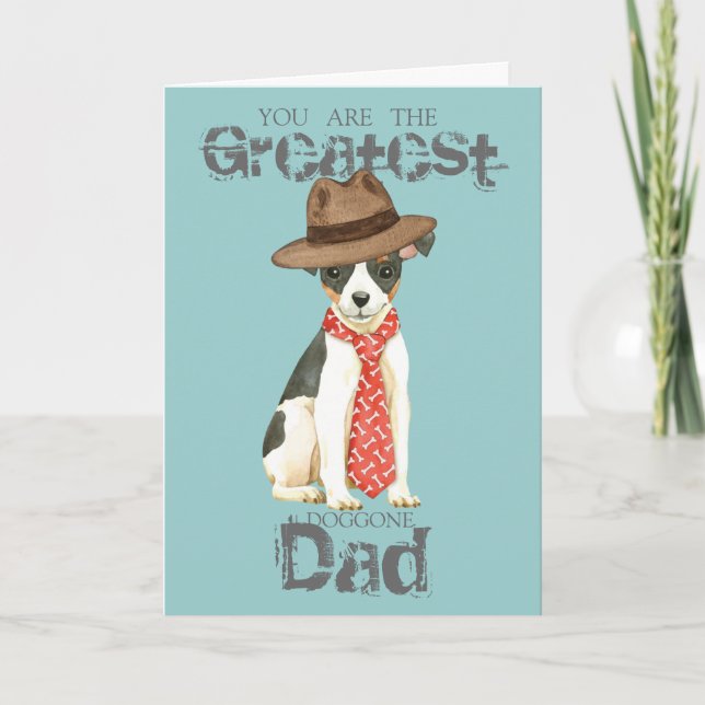 Tarjeta Toy Fox Terrier Dad (Anverso)