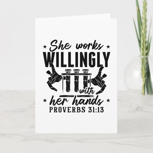 Tarjeta Trabaja Con Voluntad En Técnico De Laboratorio Téc (Anverso)