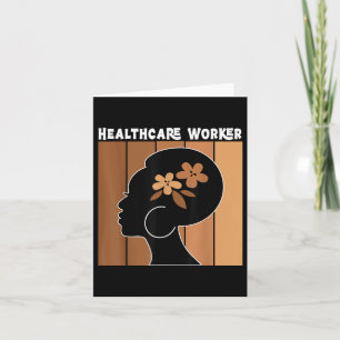 Tarjeta Trabajador de la salud negro afroamericano