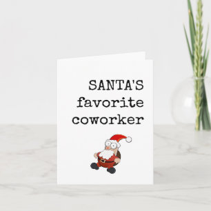 Tarjeta Trabajador favorito de Santa Claus, Navidades del