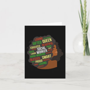 Tarjeta Trabajador social negro trabajador social afroamer