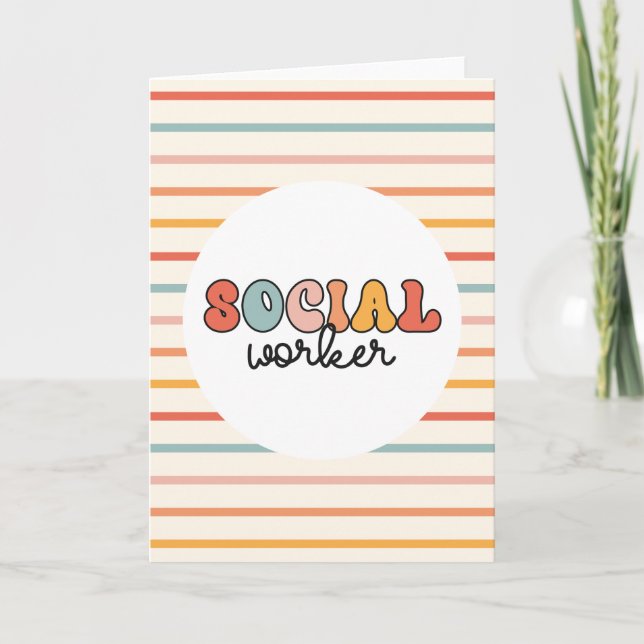 Tarjeta Trabajador social retro (Anverso)