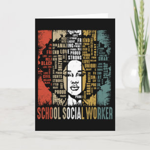 Tarjeta Trabajadora Social Escolar Mujeres Afro Africanas