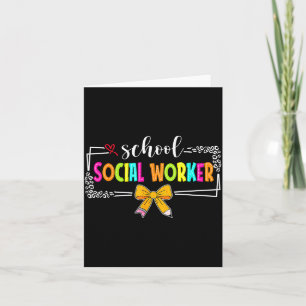 Tarjeta Trabajadora Social Escolar Mujeres Divertidas Últi