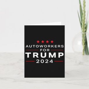 Tarjeta Trabajadores para Trump 2024 - Diseño sindical de 