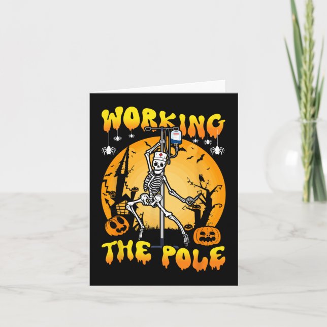 Tarjeta trabajando con la enfermera de polos Halloween div (Anverso)
