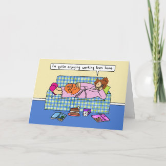 Tarjeta Trabajando desde casa Personalizado de autoaislami