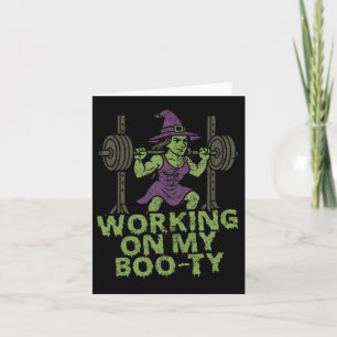 Tarjeta Trabajando En Mi Gracioso Testigo Muscular Hallowe