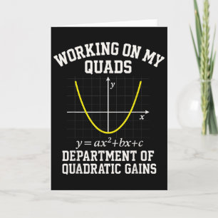 Tarjeta Trabajando Mis Cuádriceps Divertido Álgebra Matemá