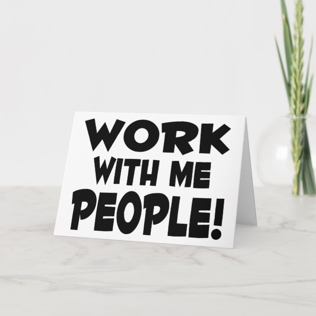 Tarjeta Trabajar con el equipo de trabajo de mi gente (Anverso)