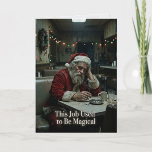 Tarjeta Trabajo de Santa Sarcástico Solía Ser una Navidad 