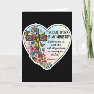 Tarjeta Trabajo de trabajador social cristiano es mi minis