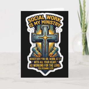 Tarjeta Trabajo de trabajador social cristiano es mi minis