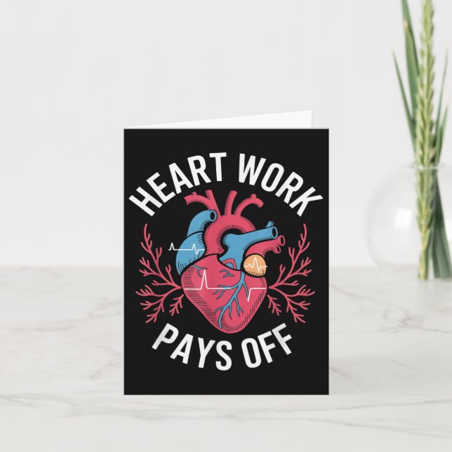 Tarjeta Trabajo del Corazón Recompensa Diseño de Corazón A (Anverso)