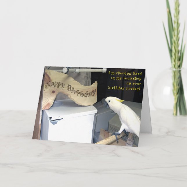 Tarjeta Trabajo duro de cumpleaños (Anverso)