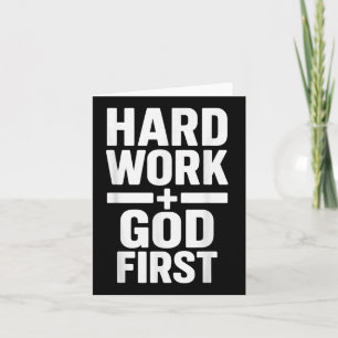 Tarjeta Trabajo duro Dios Primera declaración audaz Christ