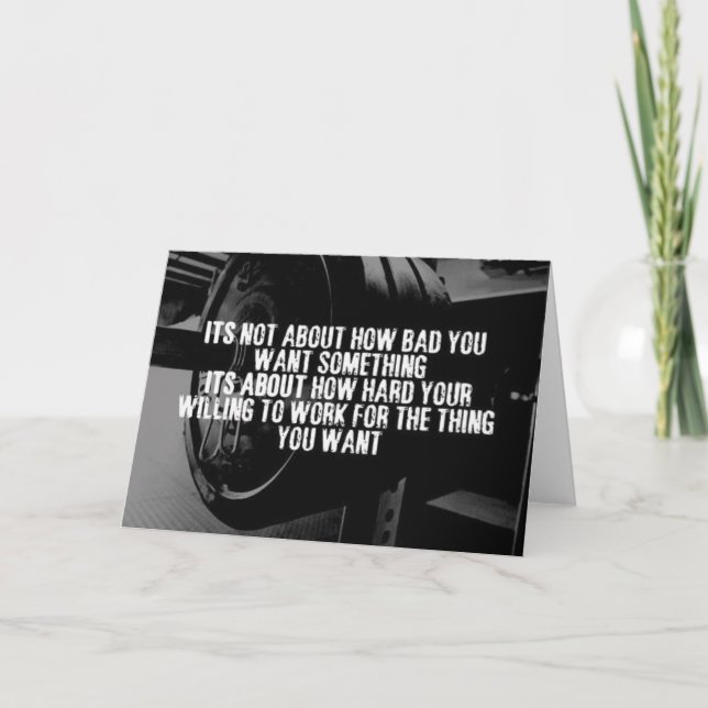 Tarjeta TRABAJO DURO - Motivación de la preparación de bod (Anverso)