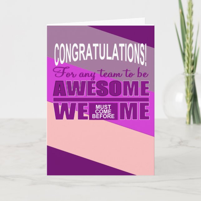 Tarjeta Trabajo en equipo (Anverso)