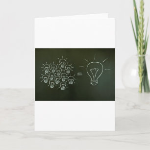 Tarjeta Trabajo en equipo concept.jpg de las bombillas