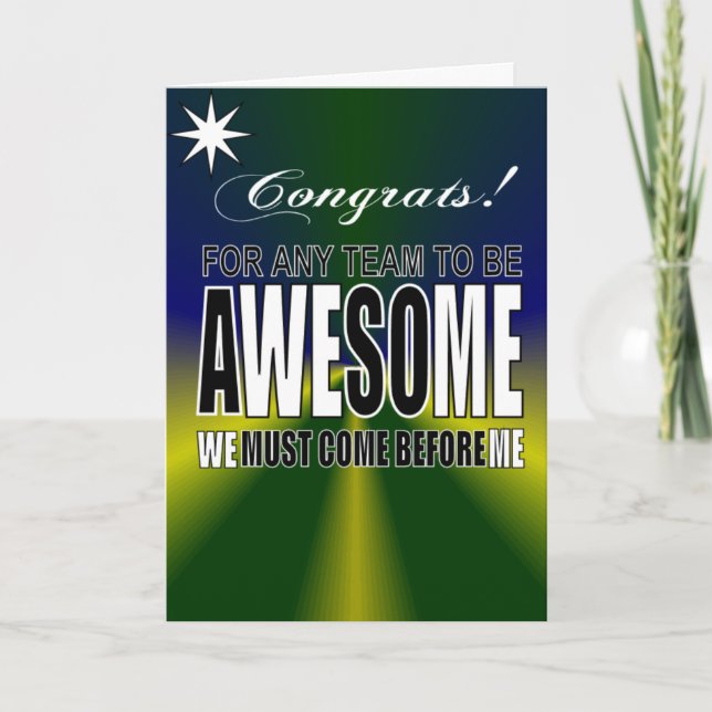 Tarjeta trabajo en equipo impresionante (Anverso)